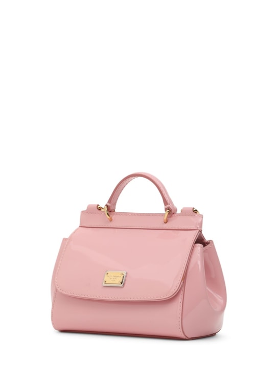 Dolce&Gabbana: Sicily patent leather shoulder bag - Pink - kids-girls_1 | Luisa Via Roma