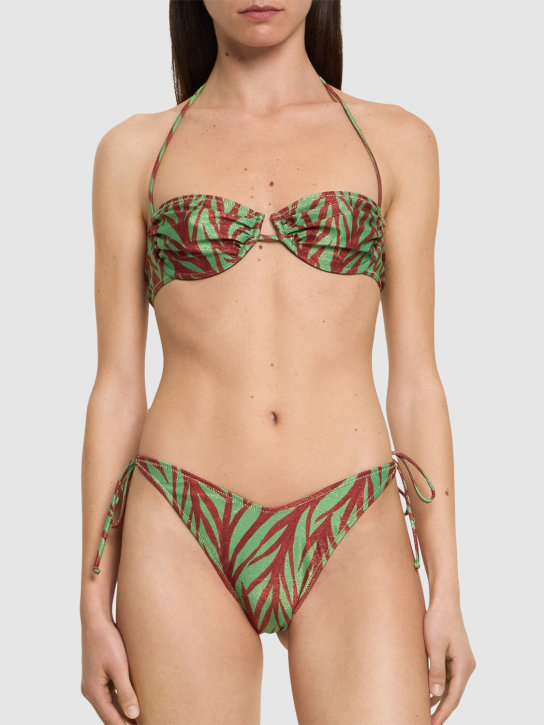 Reina Olga: Penny printed bikini set - Green/Multi - women_1 | Luisa Via Roma