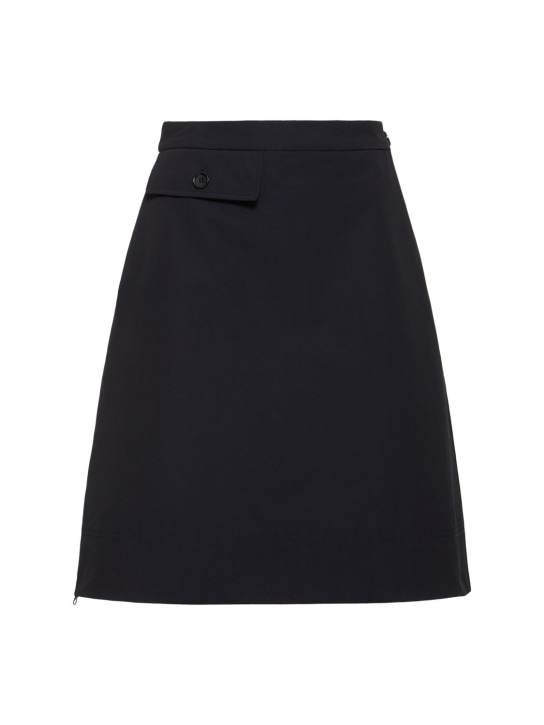 ASPESI: Phoebe cotton blend mini skirt - Navy - women_0 | Luisa Via Roma
