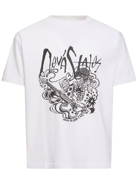 Deva States: Camiseta de algodón con estampado - Blanco - men_0 | Luisa Via Roma