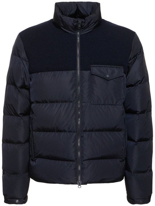 ASPESI: Elric nylon puffer jacket - Navy/Navy - men_0 | Luisa Via Roma