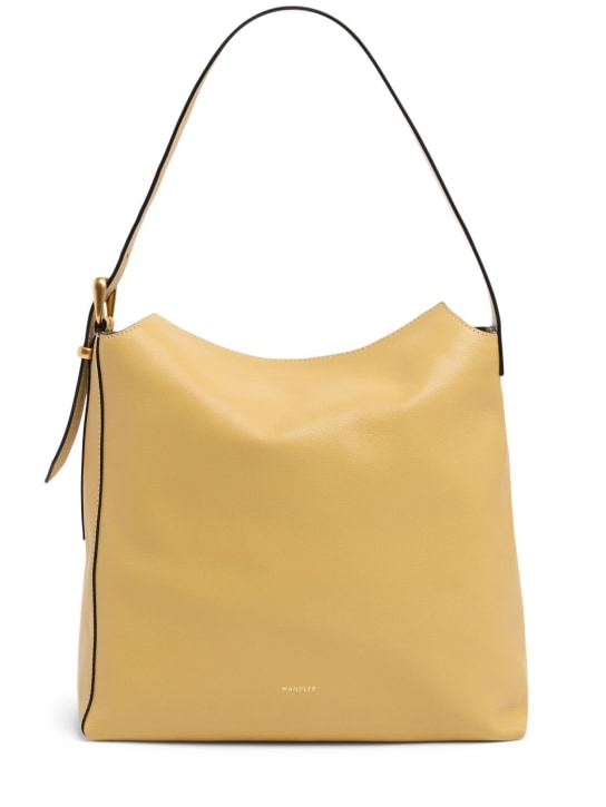 Wandler: Marli leather shoulder bag - Sandy/White - women_0 | Luisa Via Roma