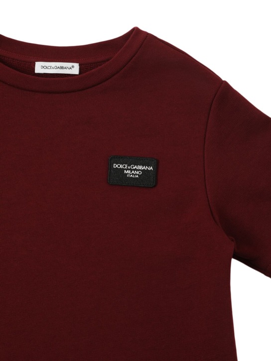Dolce&Gabbana: Camiseta de algodón jersey - Rojo - kids-girls_1 | Luisa Via Roma