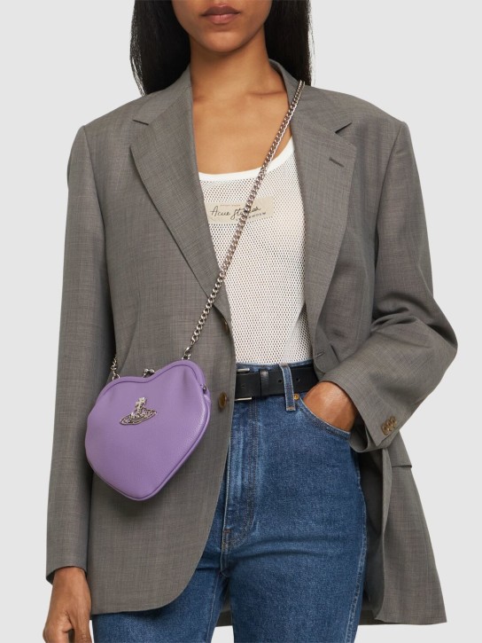 Vivienne Westwood: Belle Heart Frame faux leather bag - Purple - women_1 | Luisa Via Roma