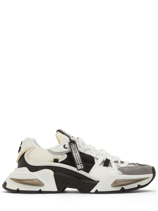 Dolce&Gabbana: Sneakers Air Master de tech - Negro/Blanco - men_0 | Luisa Via Roma