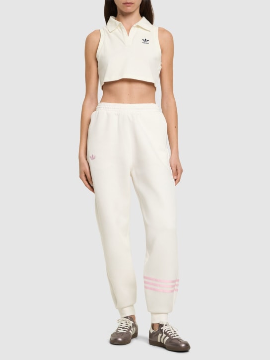 adidas Originals: Stripes jogger sweatpants - White - women_1 | Luisa Via Roma