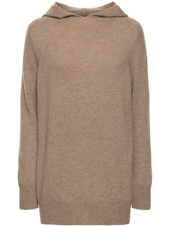 ASPESI: Cashmere knit hooded sweater - Bej - women_0 | Luisa Via Roma