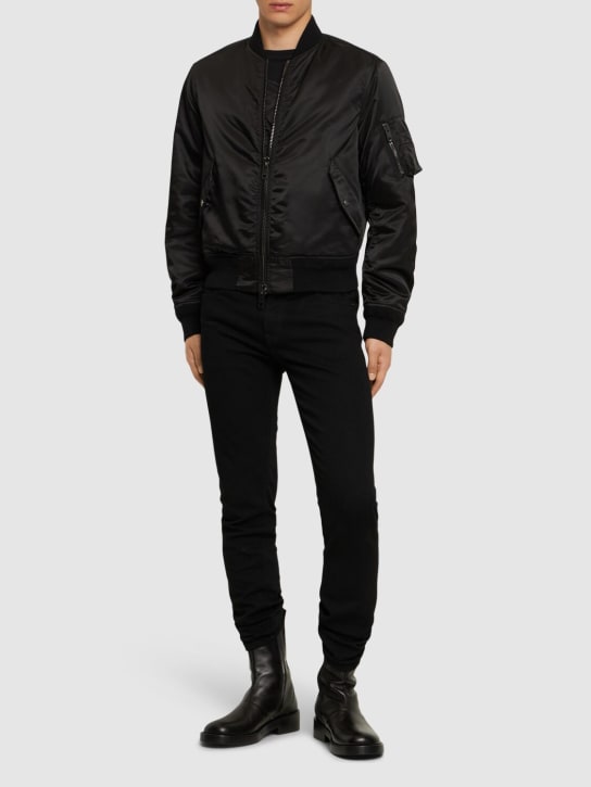 Bally: Adrien Brody nylon bomber jacket - Black - men_1 | Luisa Via Roma