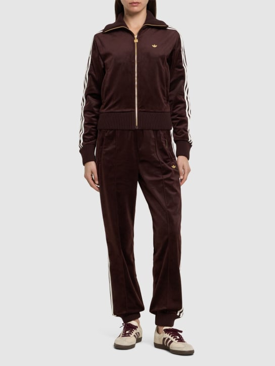 adidas Originals: Velvet track top - women_1 | Luisa Via Roma