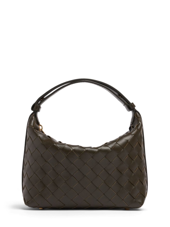Bottega Veneta: Mini Wallace leather shoulder bag - Khaki - women_0 | Luisa Via Roma