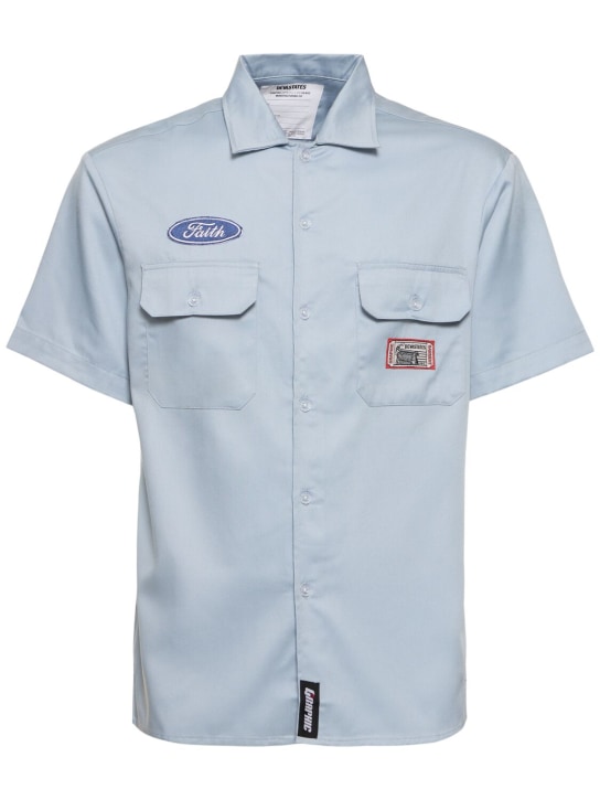 Deva States: Camisa de algodón con manga corta - Azul - men_0 | Luisa Via Roma