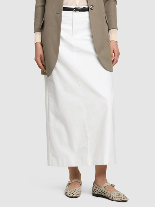 Le Monde Beryl: 10mm Woven leather Mary Jane flats - Ecru - women_1 | Luisa Via Roma