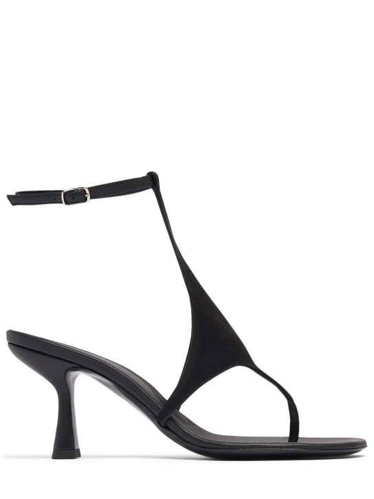Christopher Esber: 70mm Bo Diamond leather sandals - Black - women_0 | Luisa Via Roma