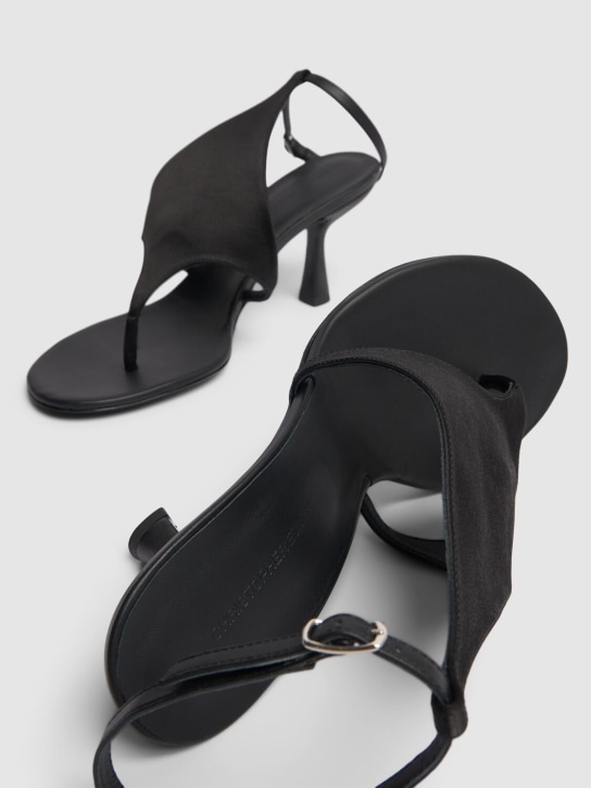 Christopher Esber: 70mm Bo Diamond leather sandals - Black - women_1 | Luisa Via Roma
