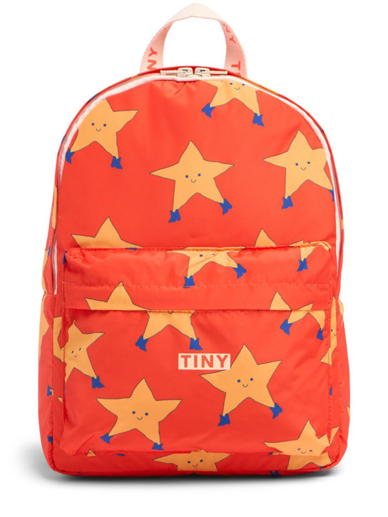 Tiny Cottons: Printed nylon backpack - Red - kids-girls_0 | Luisa Via Roma