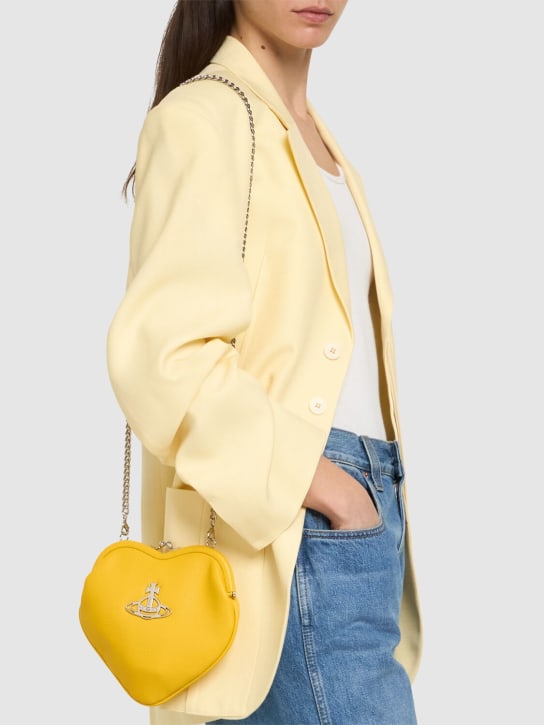 Vivienne Westwood: Belle Heart Frame faux leather bag - Yellow - women_1 | Luisa Via Roma