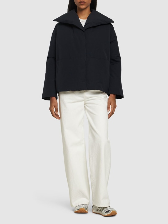 ASPESI: Kelsi cotton blend padded jacket - Lacivert - women_1 | Luisa Via Roma