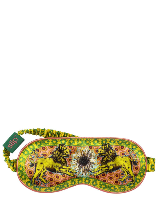 Slip: Leo printed silk sleep mask - Multicolor - beauty-women_1 | Luisa Via Roma