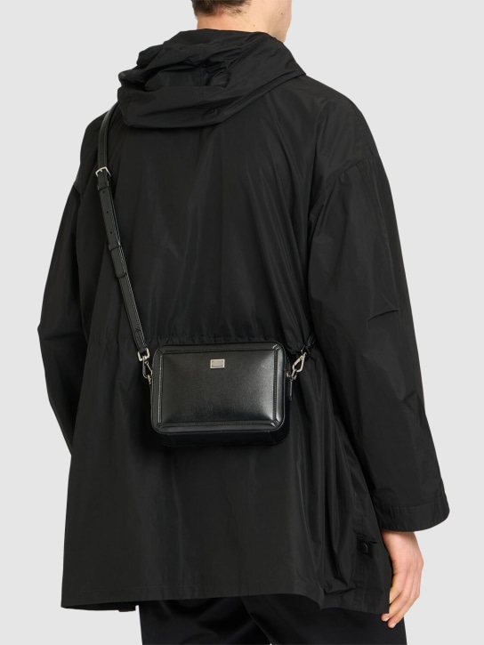 Dolce&Gabbana: Logo plaque mini crossbody bag - men_1 | Luisa Via Roma
