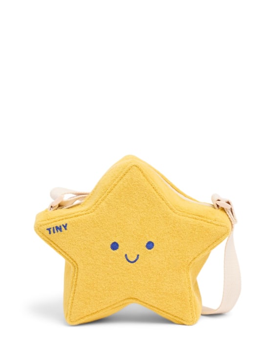 Tiny Cottons: Star cotton blend shoulder bag - Yellow - kids-girls_0 | Luisa Via Roma