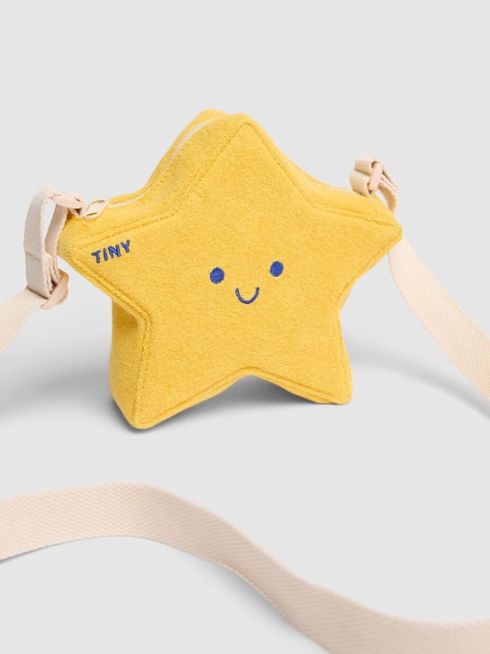Tiny Cottons: Star cotton blend shoulder bag - Yellow - kids-girls_1 | Luisa Via Roma