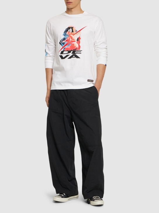 Deva States: Camiseta de algodón con manga larga - Blanco - men_1 | Luisa Via Roma