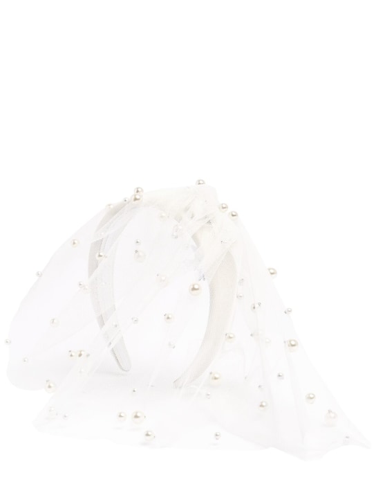 Rotate: 人造珍珠面纱发夹 - 白色 - women_0 | Luisa Via Roma