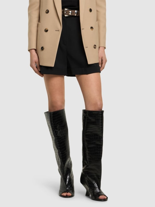 Gia Borghini: Ninette faux leather boots - Black - women_1 | Luisa Via Roma