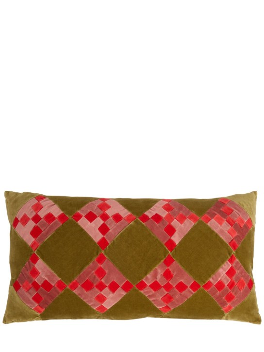 Christina Lundsteen: Lillian cotton cushion - Yeşil - ecraft_0 | Luisa Via Roma