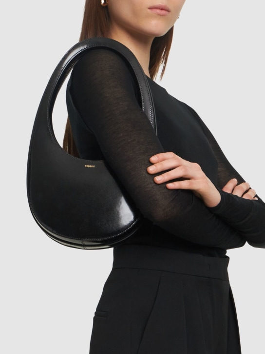 Coperni: Swipe leather bag - Black - women_1 | Luisa Via Roma