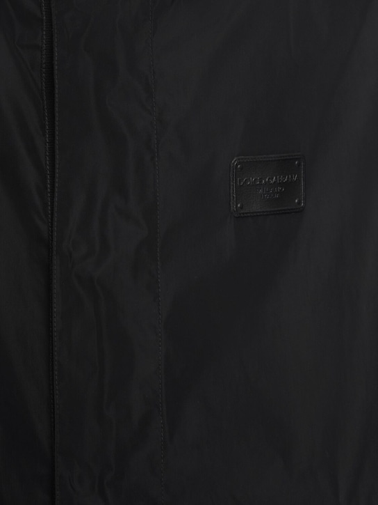 Dolce&Gabbana: Logo plaque hooded parka - Black - men_5 | Luisa Via Roma