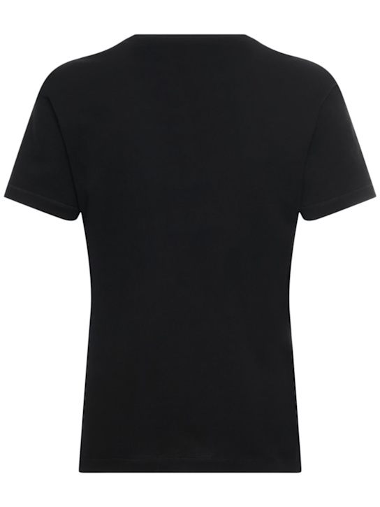 Dolce&Gabbana: Cotton jersey crewneck t-shirt - Black - men_3 | Luisa Via Roma