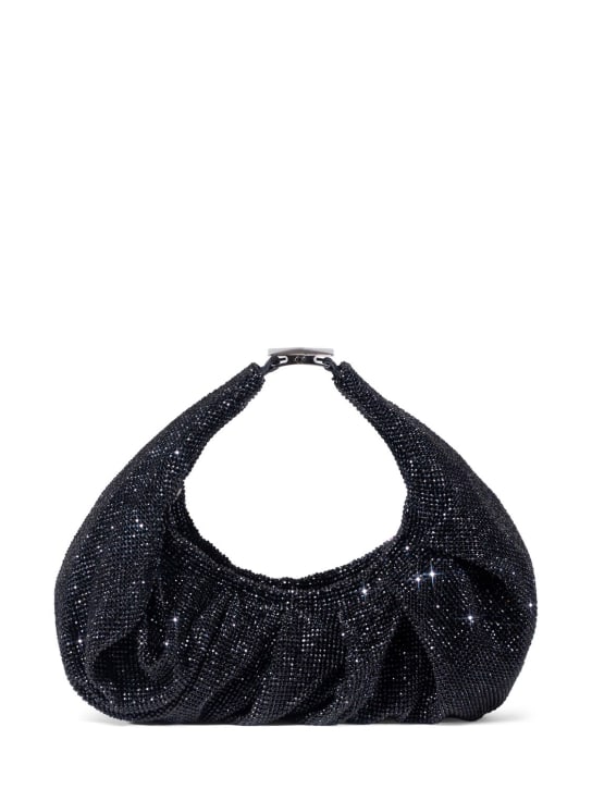 Benedetta Bruzziches: Yennefer crystal top handle bag - Black - women_0 | Luisa Via Roma