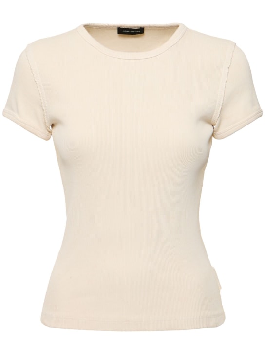 Marc Jacobs: Grunge shrunken t-shirt - Cream - women_0 | Luisa Via Roma