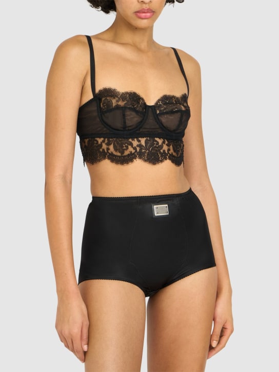 Dolce&Gabbana: Floral lace balconette bra - women_1 | Luisa Via Roma