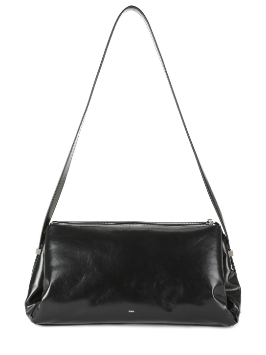 Osoi: Pillow Bow leather shoulder bag - Siyah - women_0 | Luisa Via Roma
