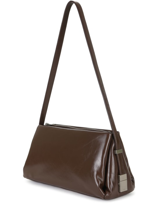 Osoi: Pillow Bow leather shoulder bag - Choco Brown - women_1 | Luisa Via Roma