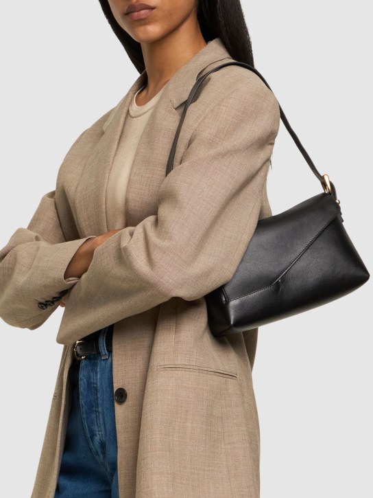 Wandler: Oscar leather shoulder bag - Black - women_1 | Luisa Via Roma