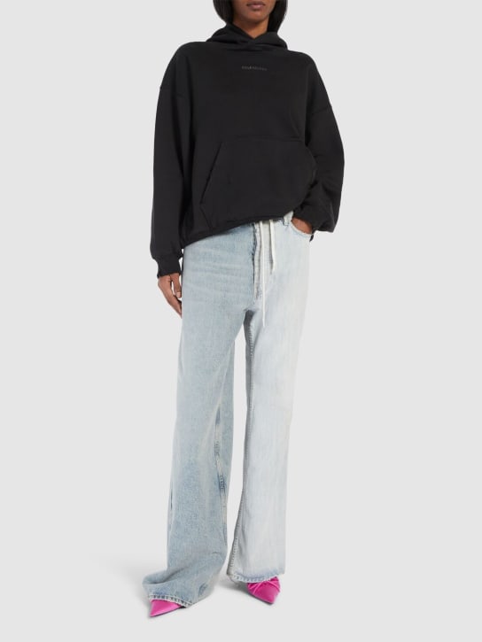 Balenciaga: Jeans Fifty-Fifty in denim patchwork - Iced Blue - women_1 | Luisa Via Roma