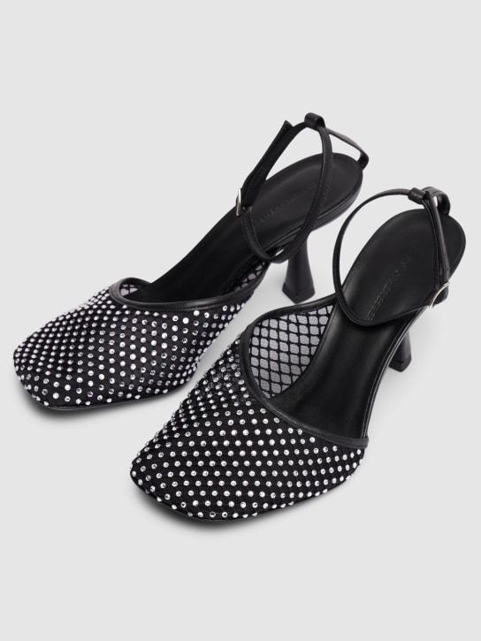 Christopher Esber: 70mm Minette veiled mesh heels - Black - women_1 | Luisa Via Roma