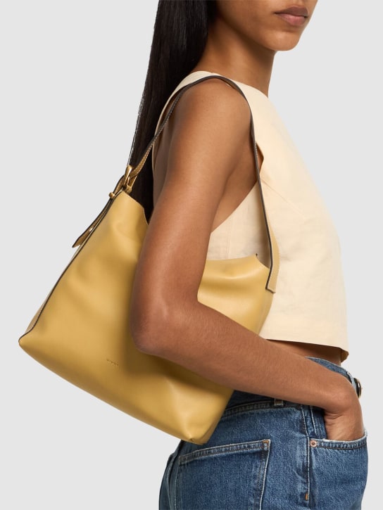 Wandler: Marli leather shoulder bag - Sandy/White - women_1 | Luisa Via Roma