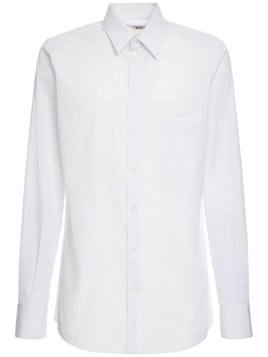 Dolce&Gabbana: Striped cotton poplin shirt - Rigato - men_0 | Luisa Via Roma