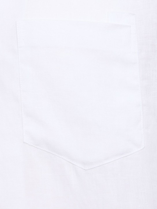 Frescobol Carioca: Angelo linen bowling shirt - White - men_3 | Luisa Via Roma