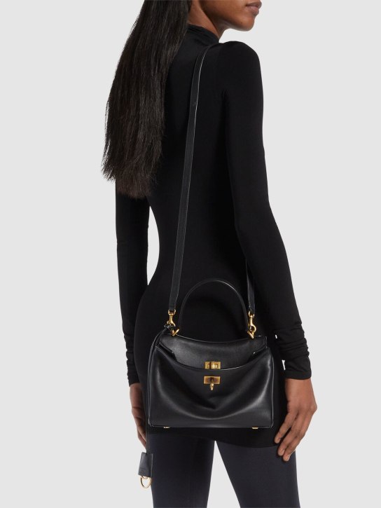 Balenciaga: Mini Rodeo leather top handle bag - women_1 | Luisa Via Roma