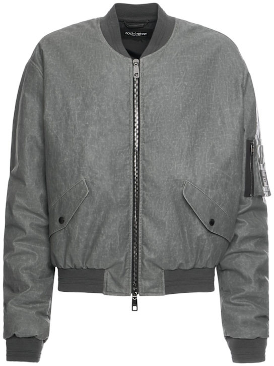 Dolce&Gabbana: Classic flight bomber jacket - Grey - men_0 | Luisa Via Roma