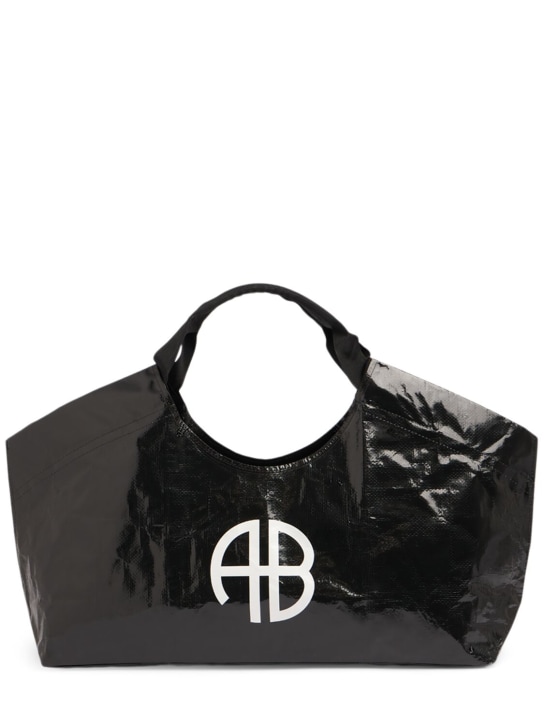 ANINE BING: Drew printed tech sport bag - Black - women_0 | Luisa Via Roma