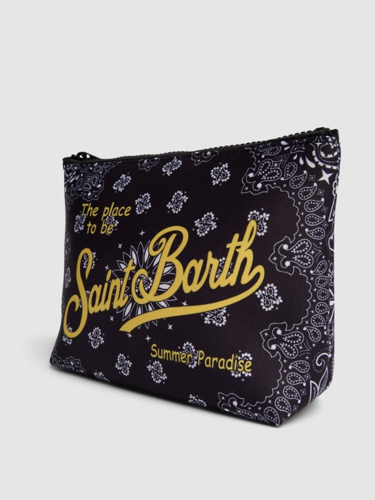 Mc2 Saint Barth: Bandana print pouch w/ logo - Black - kids-girls_1 | Luisa Via Roma