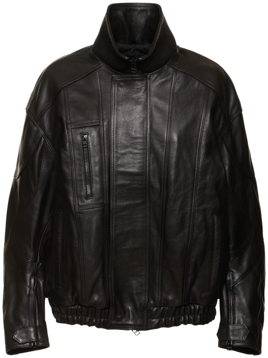 MANOKHI: Adwa leather jacket - Black - women_0 | Luisa Via Roma