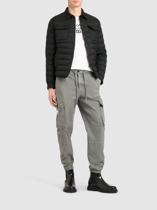 Dolce&Gabbana: Padded logo overshirt - men_1 | Luisa Via Roma