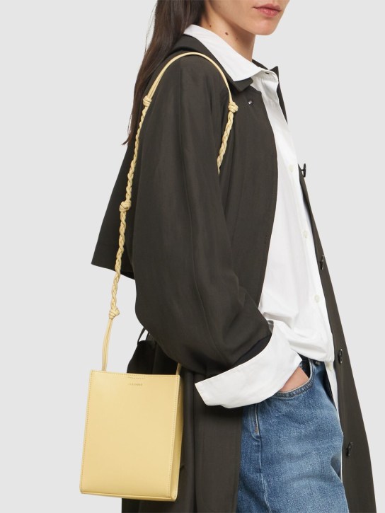 Jil Sander: Petit sac porté épaule en cuir nappa souple Tangle - Chêne - women_1 | Luisa Via Roma